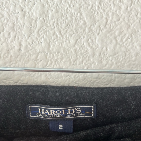 Vintage Harold’s Virgin Wool Cashmere Blend Tailored Pants in Grey Size 2 - Picture 2 of 4